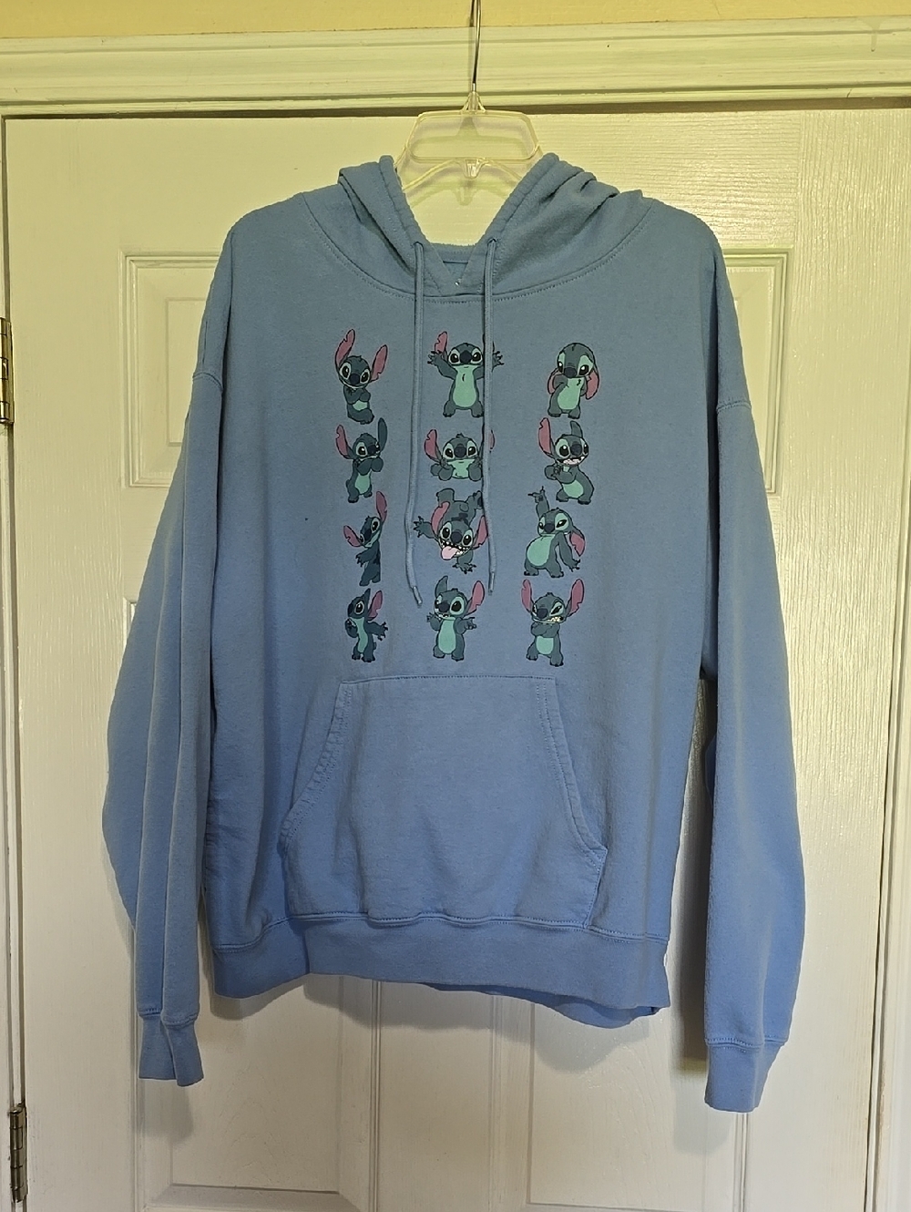 Disney Stitch Light Blue Stitch Pullover Hoodie - Size XXL